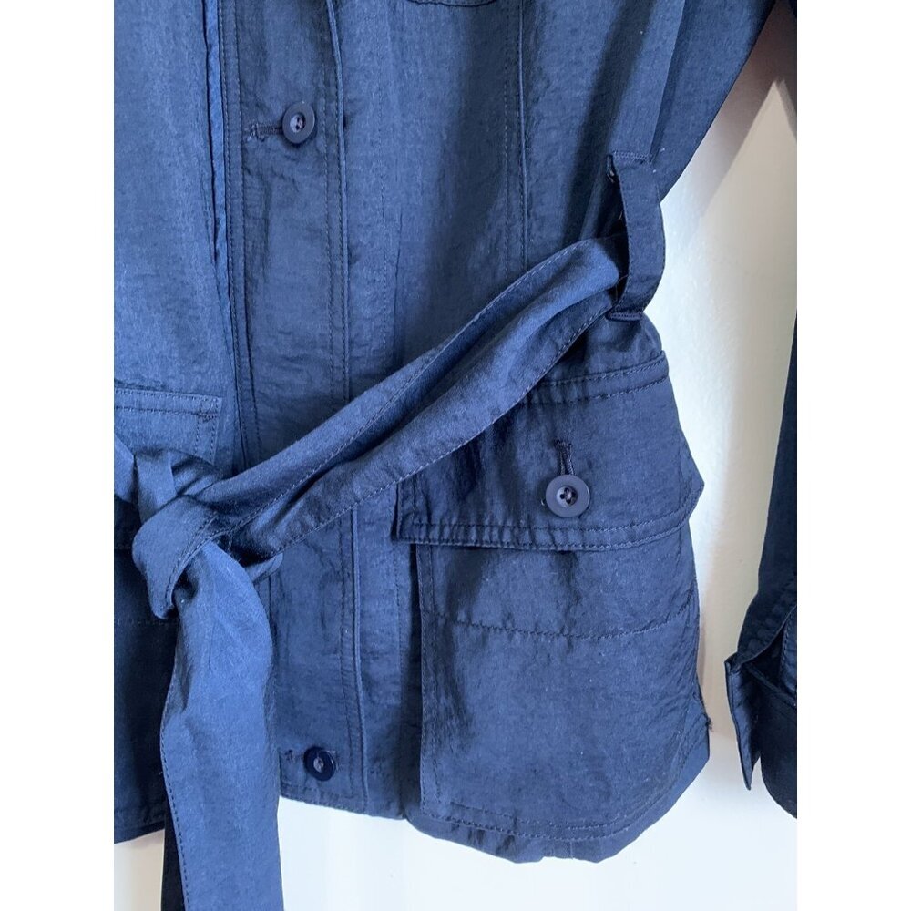 Anthropologie HEI HEI Women’s Medium Blue Utility Jacket Cargo Belt Outdoor - Picture 4 of 8